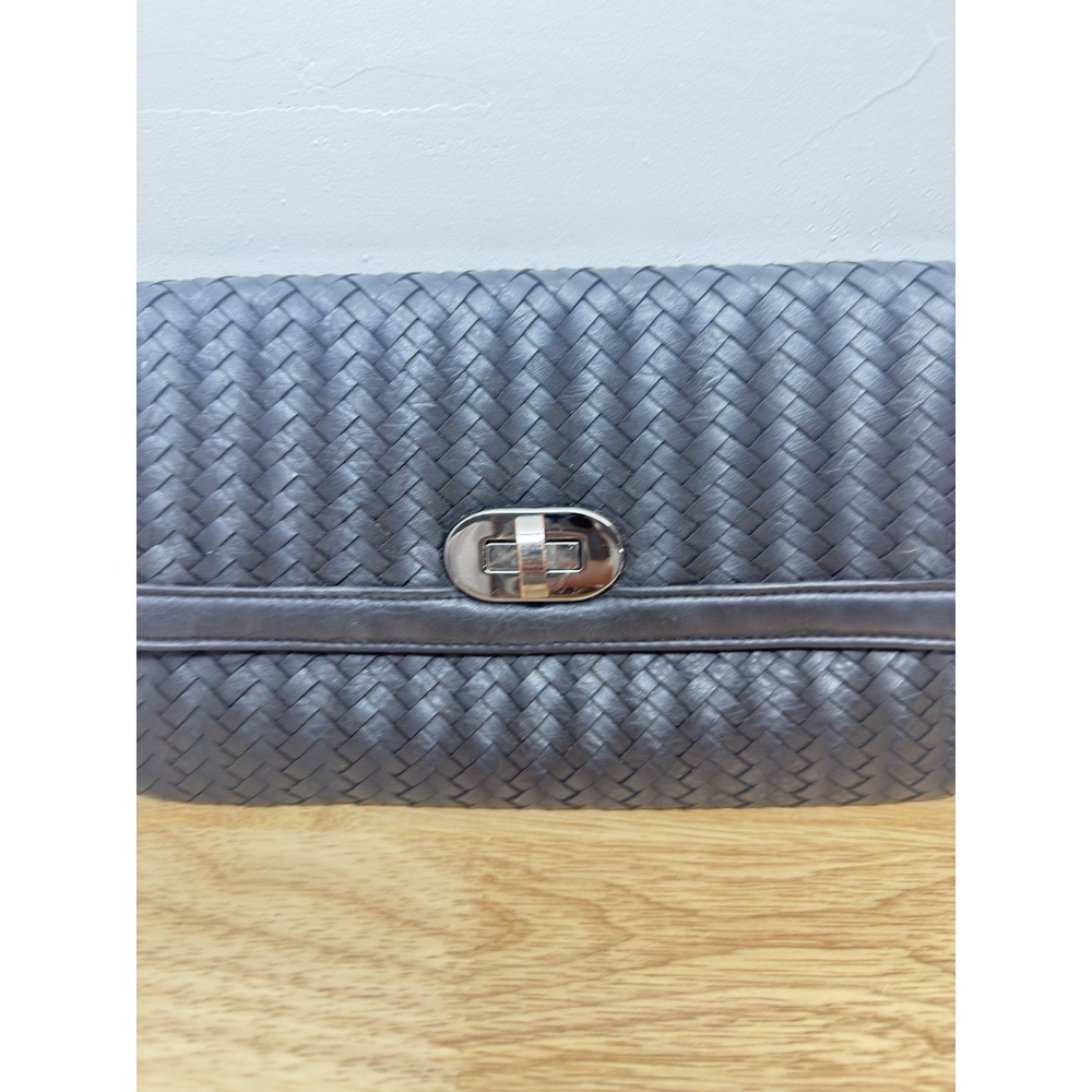BANANA REPUBLIC CLUTCH PURSE-BLACK-11 IN X 5 IN Woven #50 - Picture 3 of 7